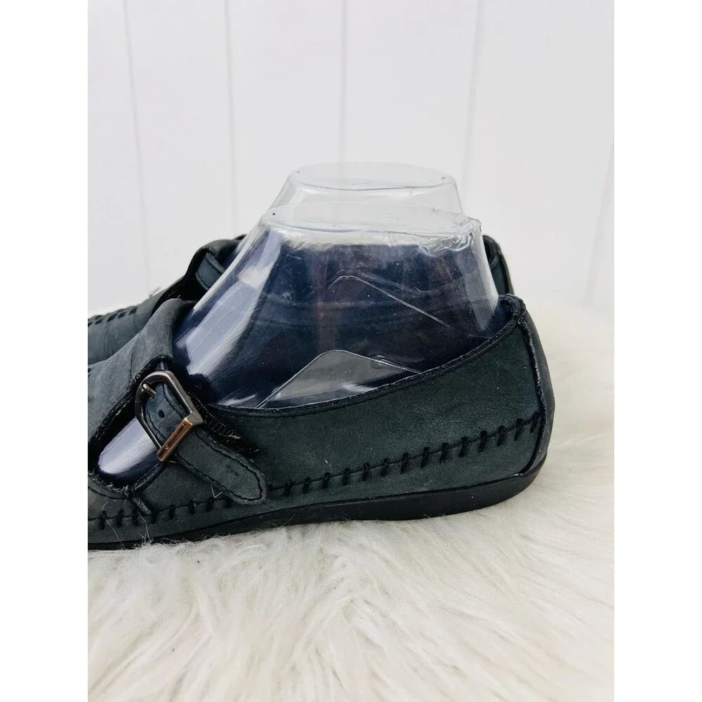 Dexter Blue Leather Braided Buckle Loafers Comfort Shoes Womens 8.5M